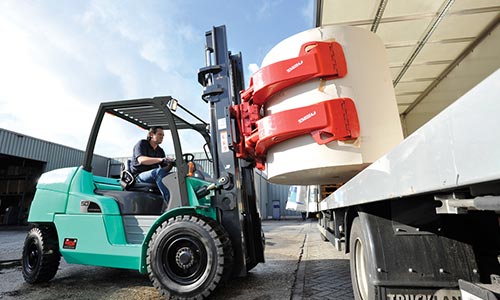 Xe nâng kẹp giấy Mitsubishi